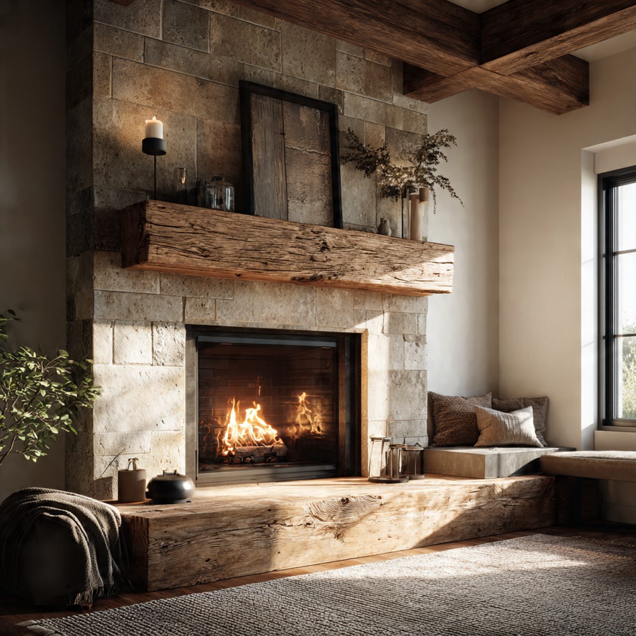 Top 27 Modern Farmhouse Fireplace Ideas & Designs
