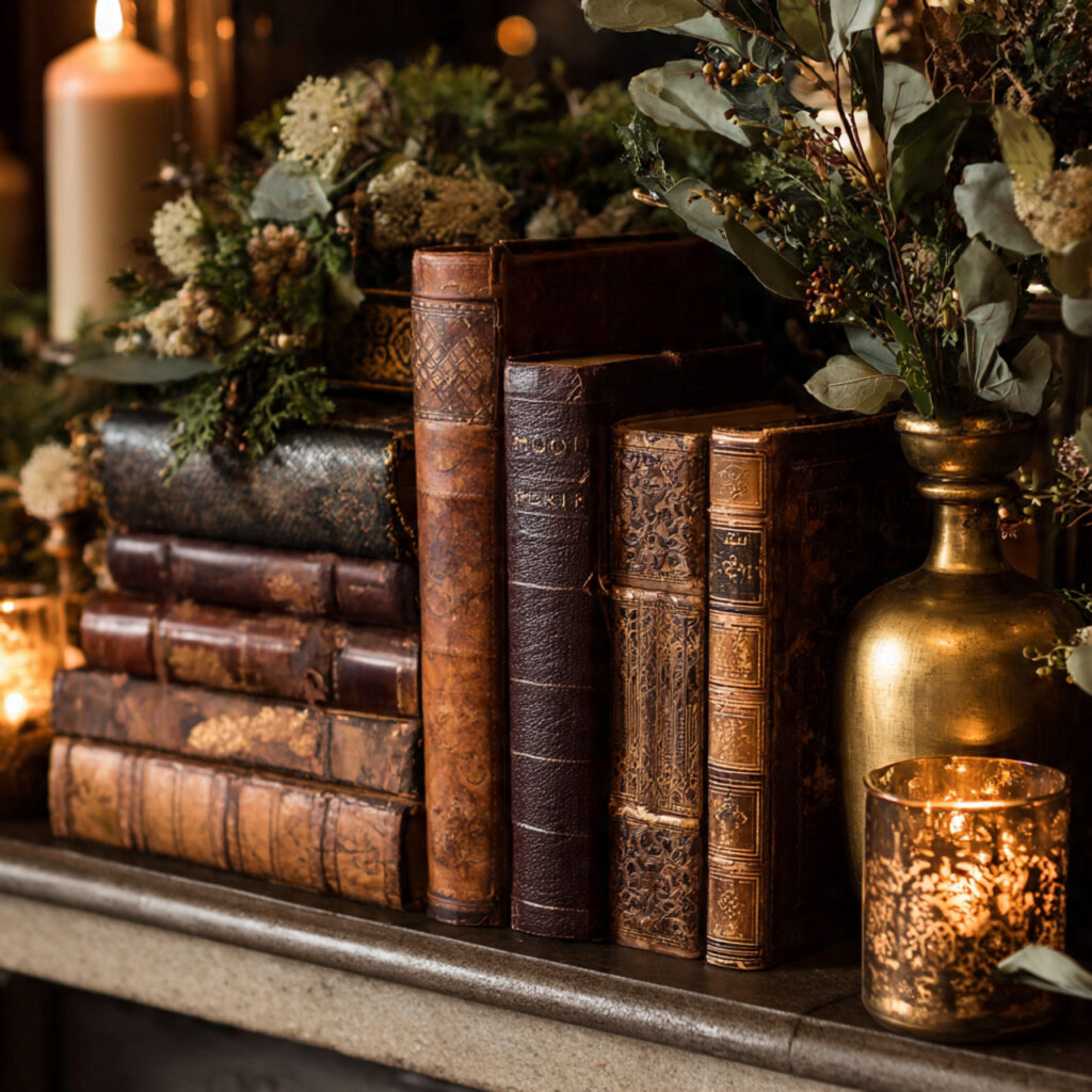 Antique Books and Warm Tones