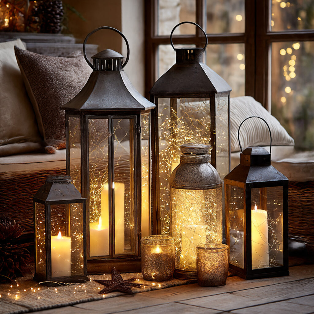 How to Create Stunning Winter Decor at Home 17 Antique Lantern Displays