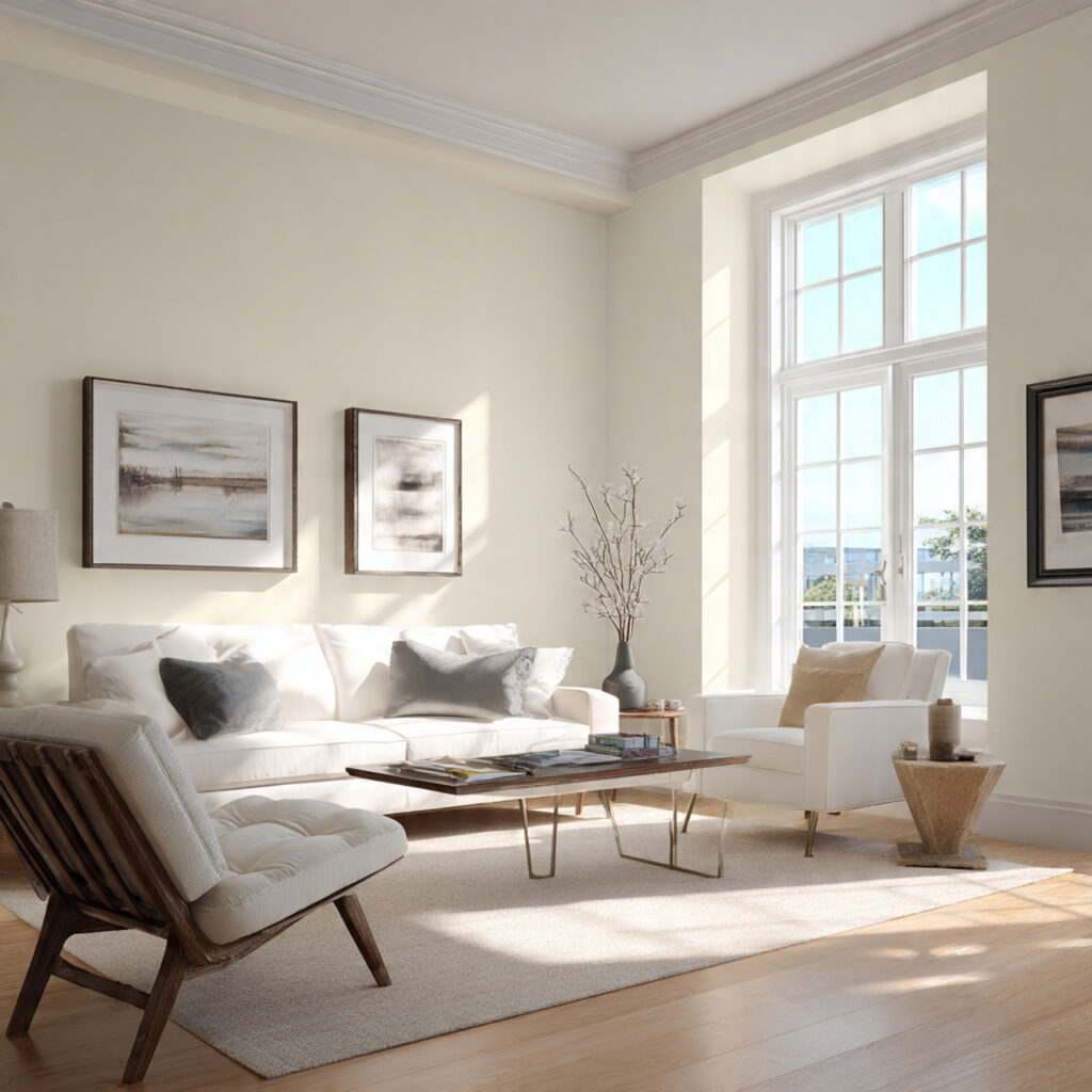 27 Genius White Living Room Ideas for Cozy, Chic Spaces 6 Choosing the Right Shade of White Paint