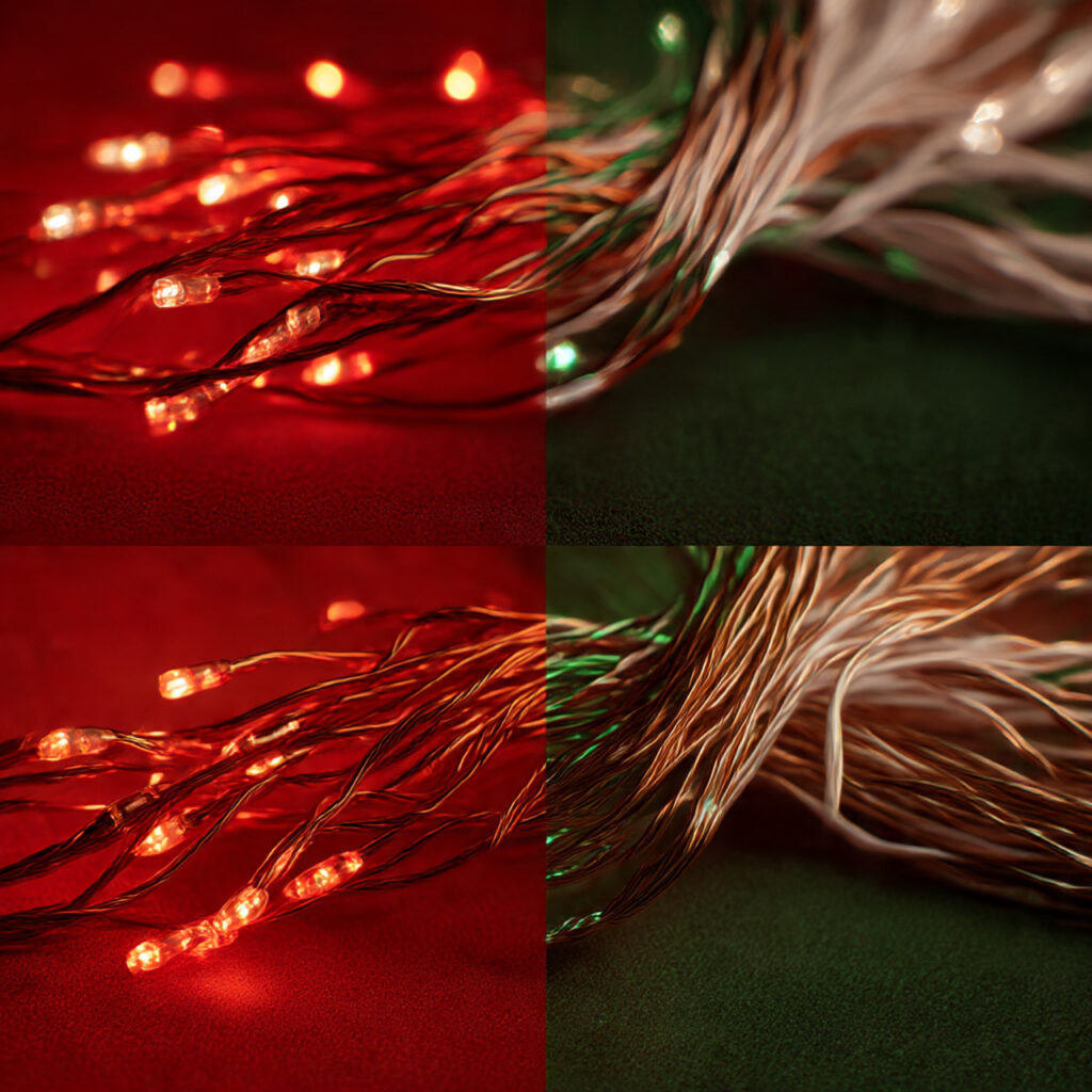 Red and White Christmas Lights for Elegant Holiday Decor 12 Choosing the Right Wire Color for Visibility