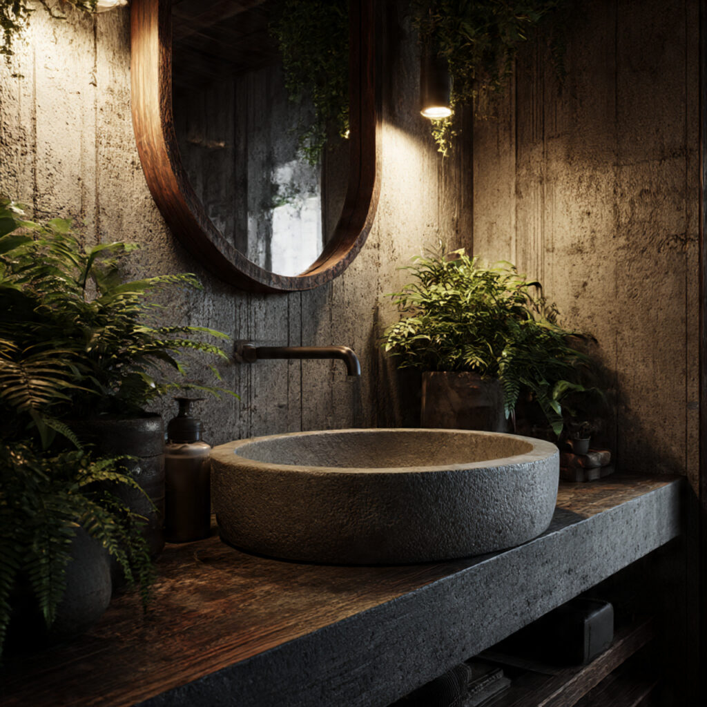 Concrete accents and texture