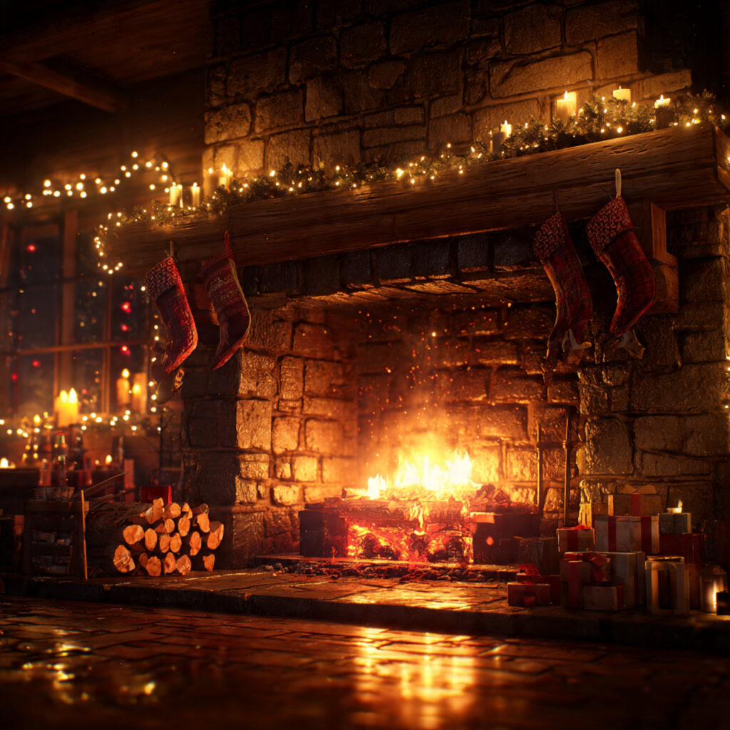 Cozy Fireplace Phone Themes