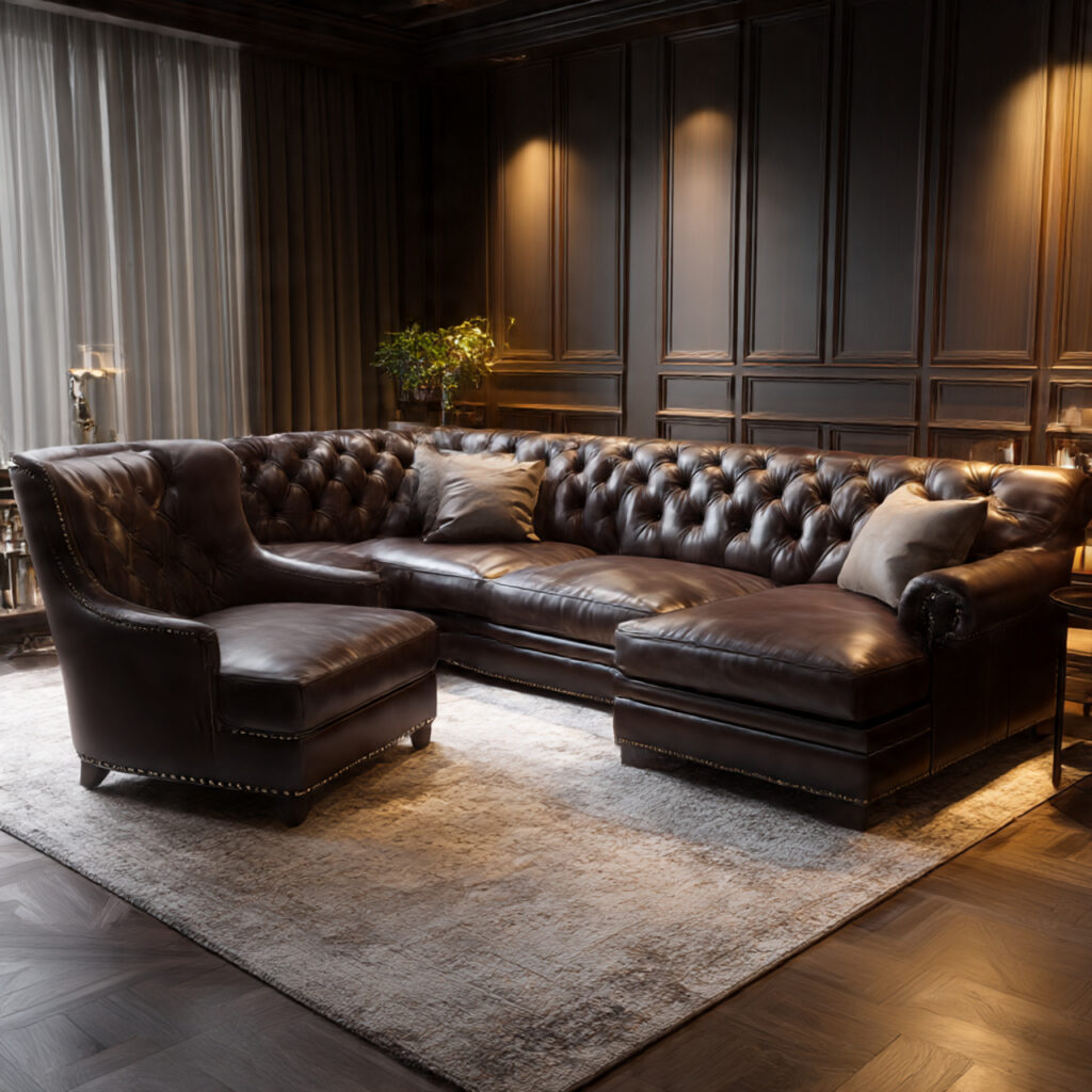 Dark Leather Furniture Sets 2