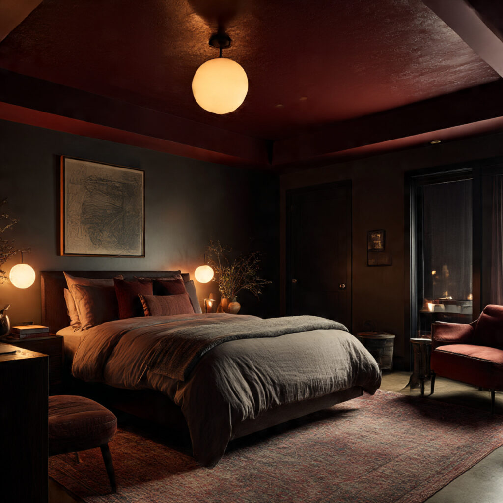 Complete Blog Post Draft: Cozy Moody Bedroom Design 24 Darkened Ceiling Concepts