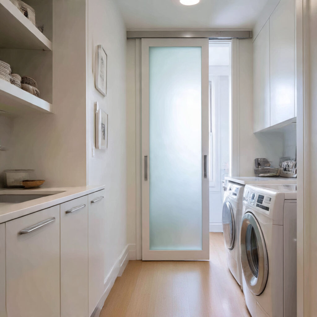 26 Smart Laundry Room Makeover Ideas for Any Budget 20 Designing a Space Saving Pocket Door
