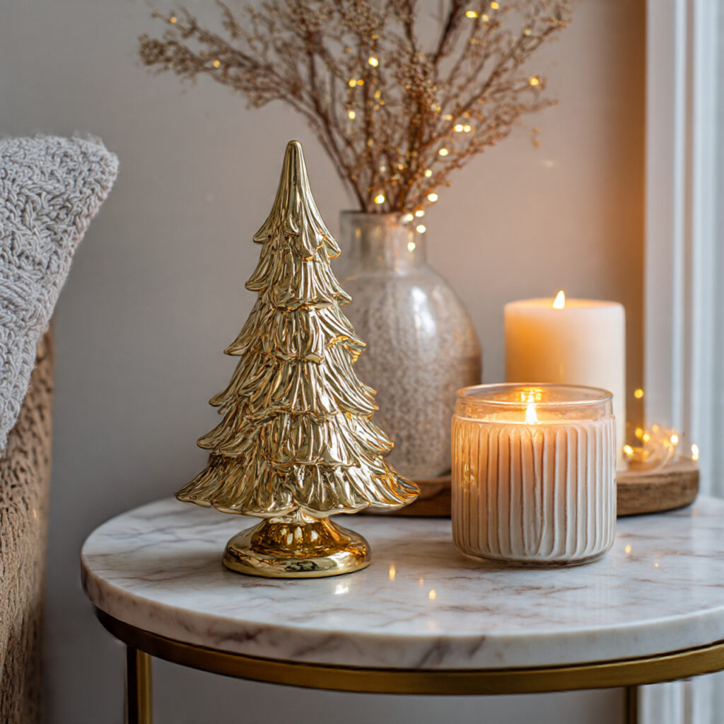 How to Decorate a Gold Christmas Tree Like a Pro 20 Displaying a Small Tabletop Gold Christmas Tree