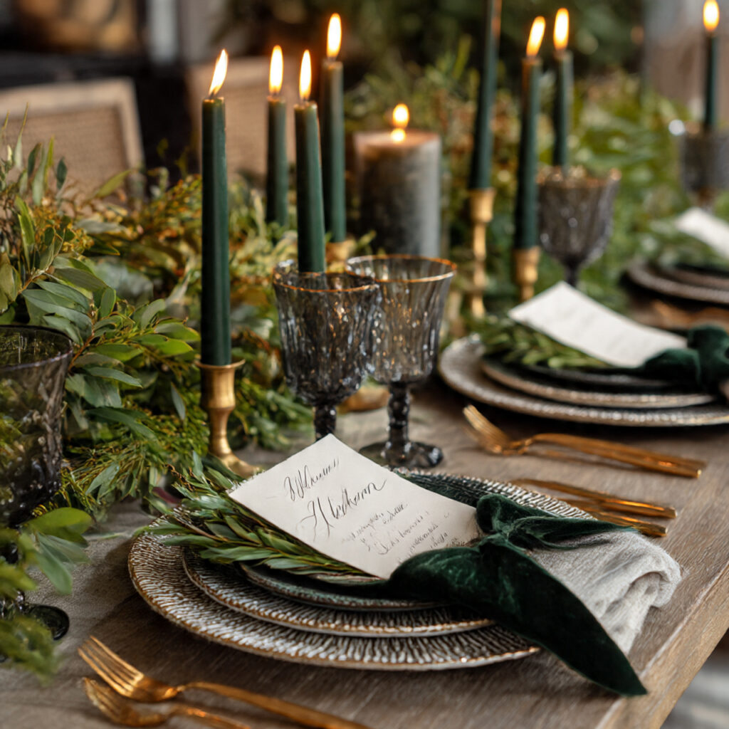 Elevated Christmas Table Setting Ideas