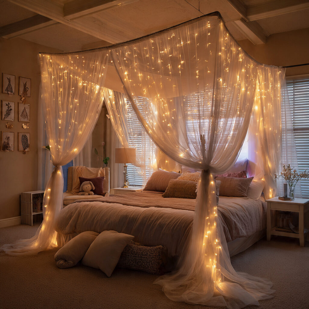 Fairy Light Canopy Beds