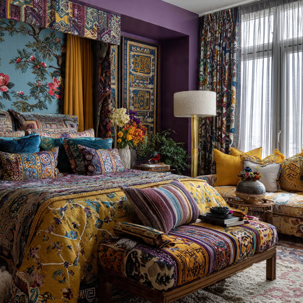 Floor to Ceiling Pattern Mixing