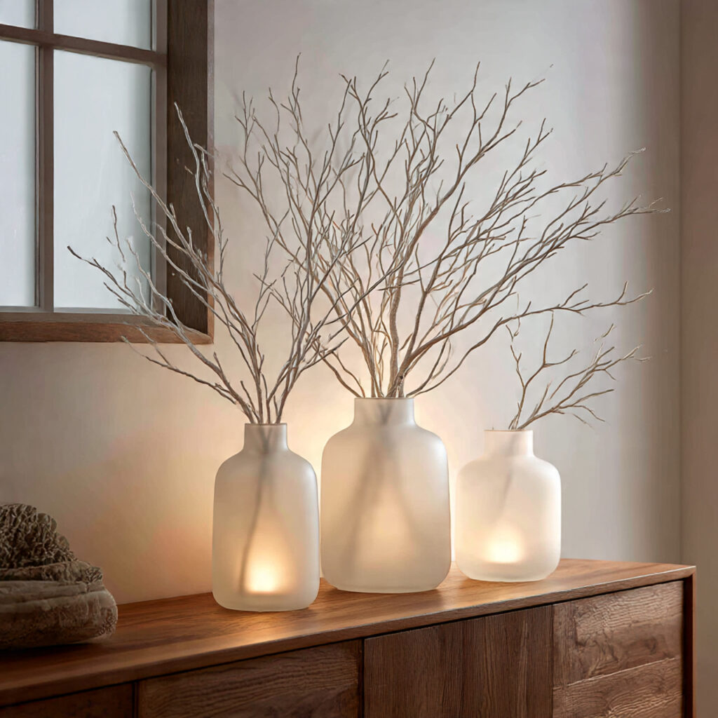 How to Create Stunning Winter Decor at Home 10 Frosted Glass Vases