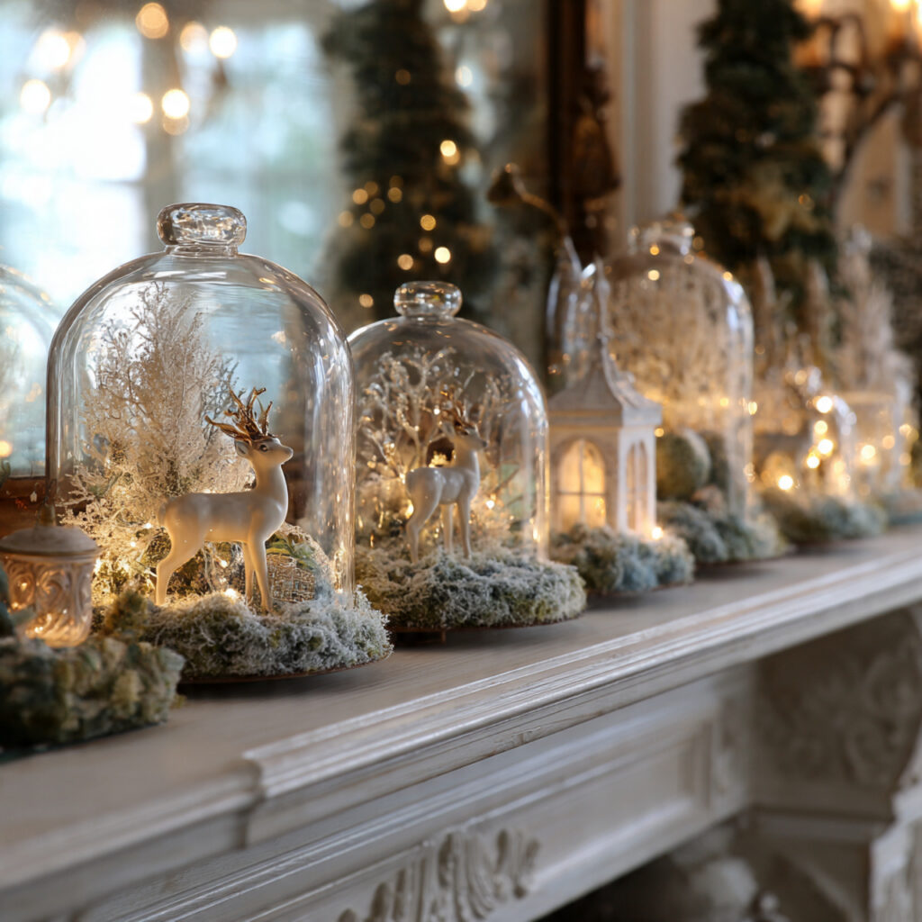 Glass Cloches with Miniature Scenes