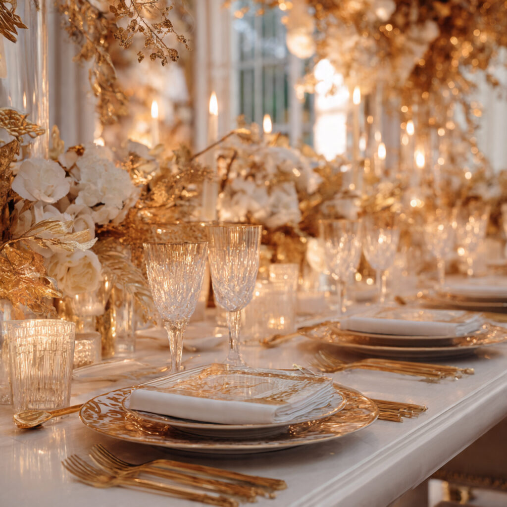 Gold and White Dining Styles