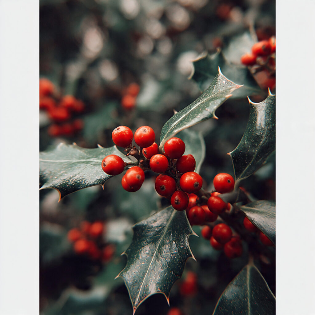 Holly and Berries iPhone Backgrounds