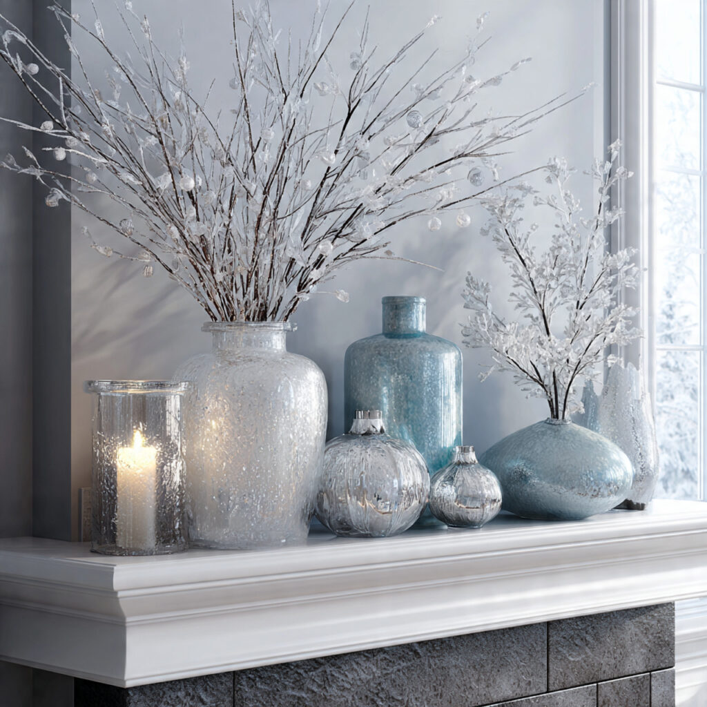 Icy Blue and Silver Palette