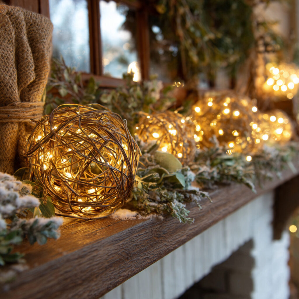 Illuminated Grapevine Balls