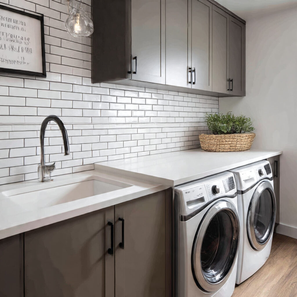 26 Smart Laundry Room Makeover Ideas for Any Budget 19 Implementing Tile Backsplashes