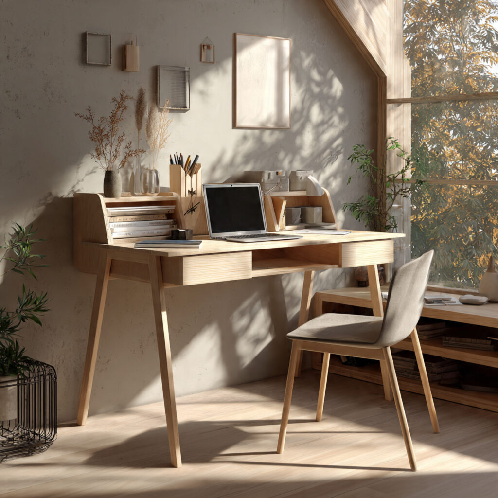 Create the Perfect Japandi Home Office Design 24 Integrating Hidden Cables