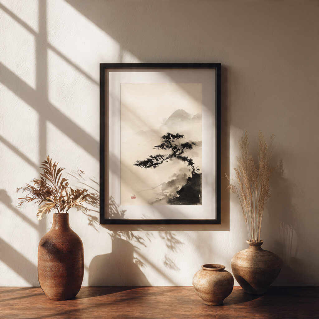 Create the Perfect Japandi Home Office Design 10 Japanese Ink Art Prints