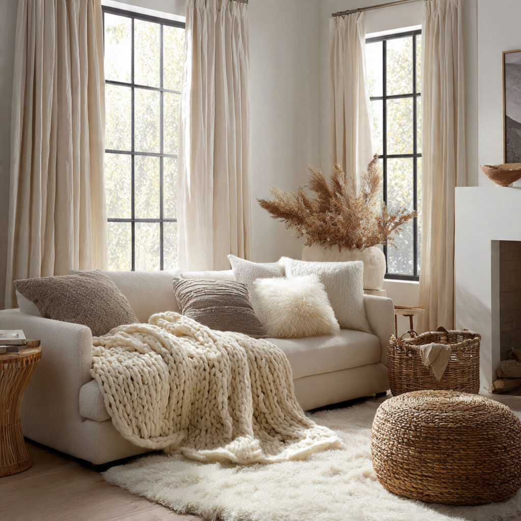 27 Genius White Living Room Ideas for Cozy, Chic Spaces 1 Layering Texture in an All White Space 2