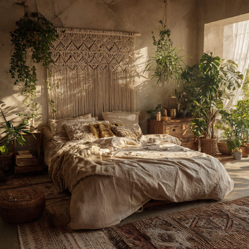 27 Best Bedroom Headboard Ideas for Every Style 19 Macrame and Textile Headboards