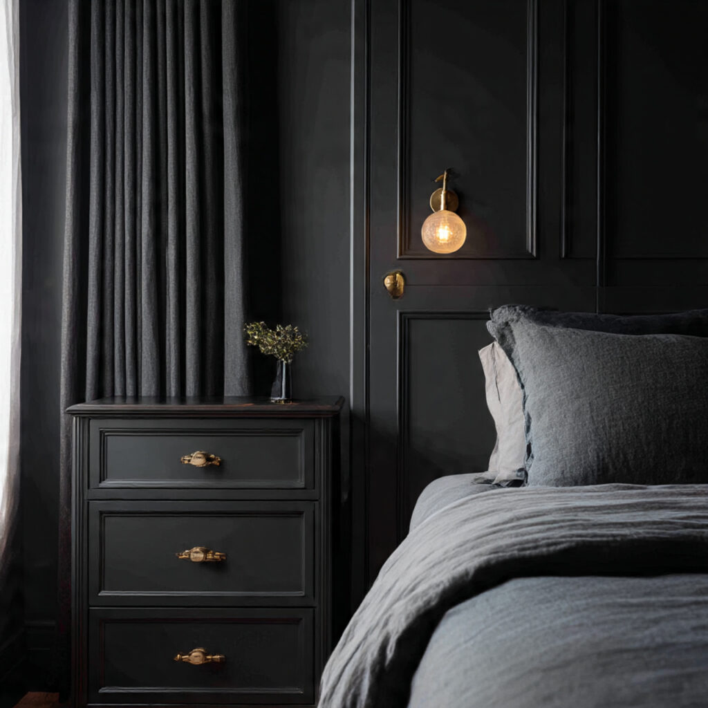 Complete Blog Post Draft: Cozy Moody Bedroom Design 22 Matte Finish Hardware