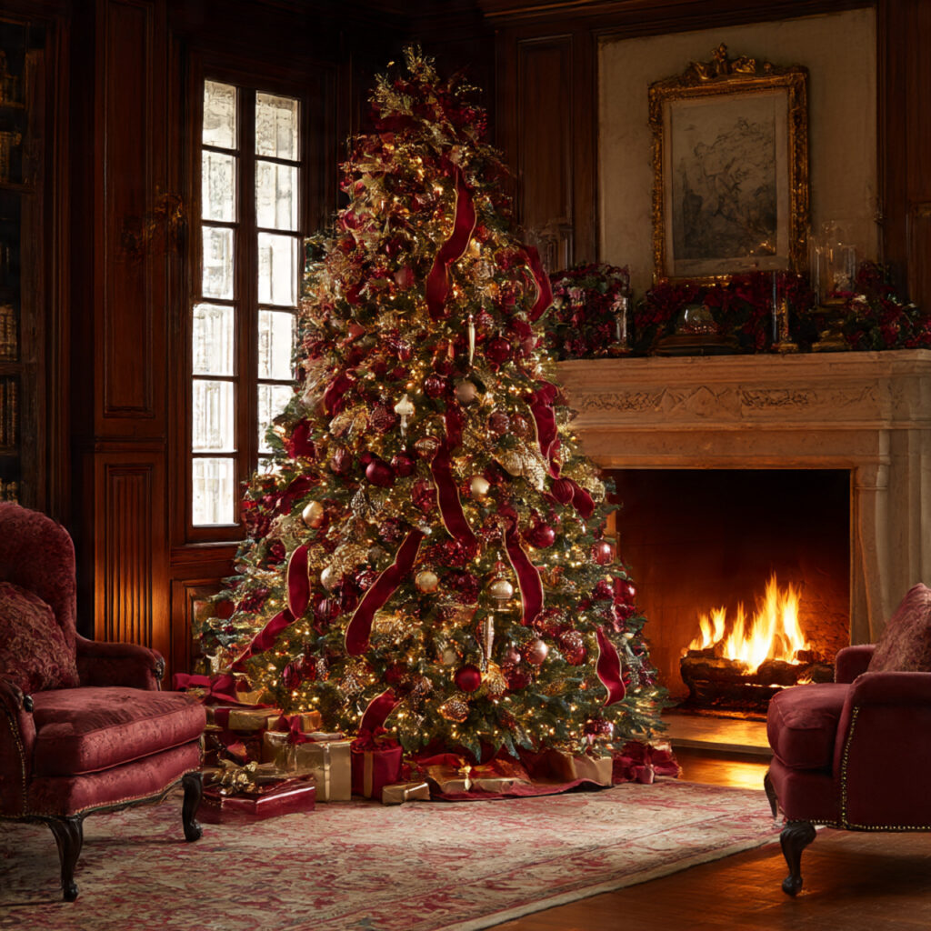 How to Decorate a Gold Christmas Tree Like a Pro 3 Mixing Gold with Traditional Red Ornaments