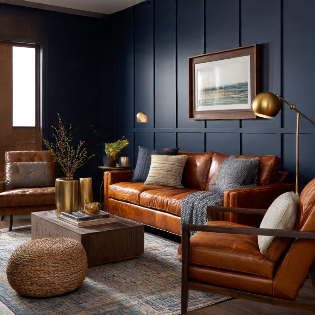 Navy Blue Feature Walls 2