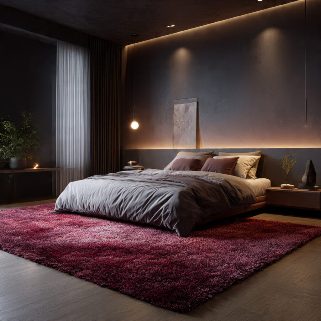 Complete Blog Post Draft: Cozy Moody Bedroom Design 9 Oversized Area Rugs