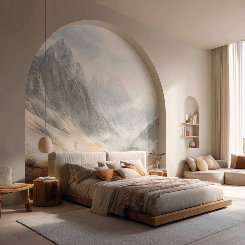 27 Best Bedroom Headboard Ideas for Every Style 21 Painted Mural Headboard 2