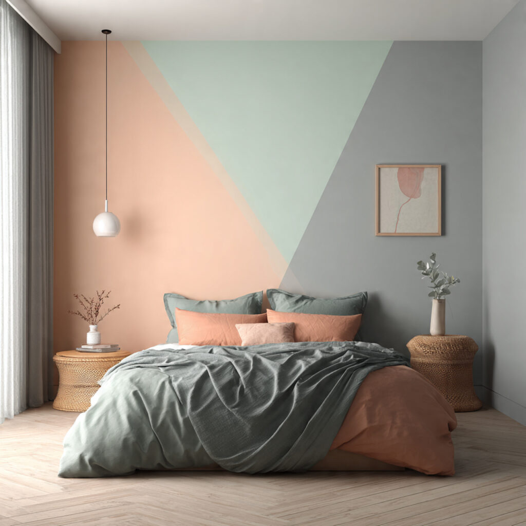 Pastel Color Block Walls