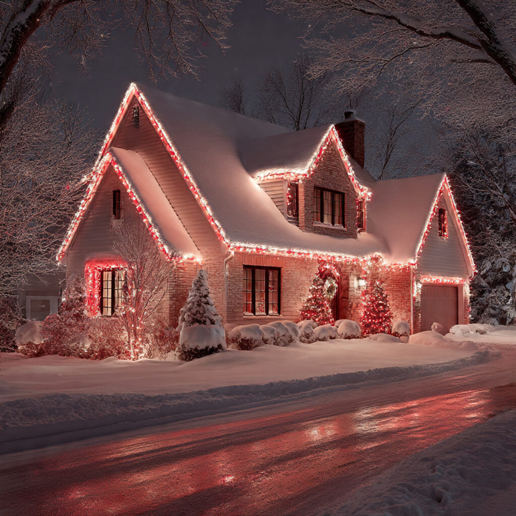 Red and White Christmas Lights for Elegant Holiday Decor 5 Red and White C9 Bulb Applications