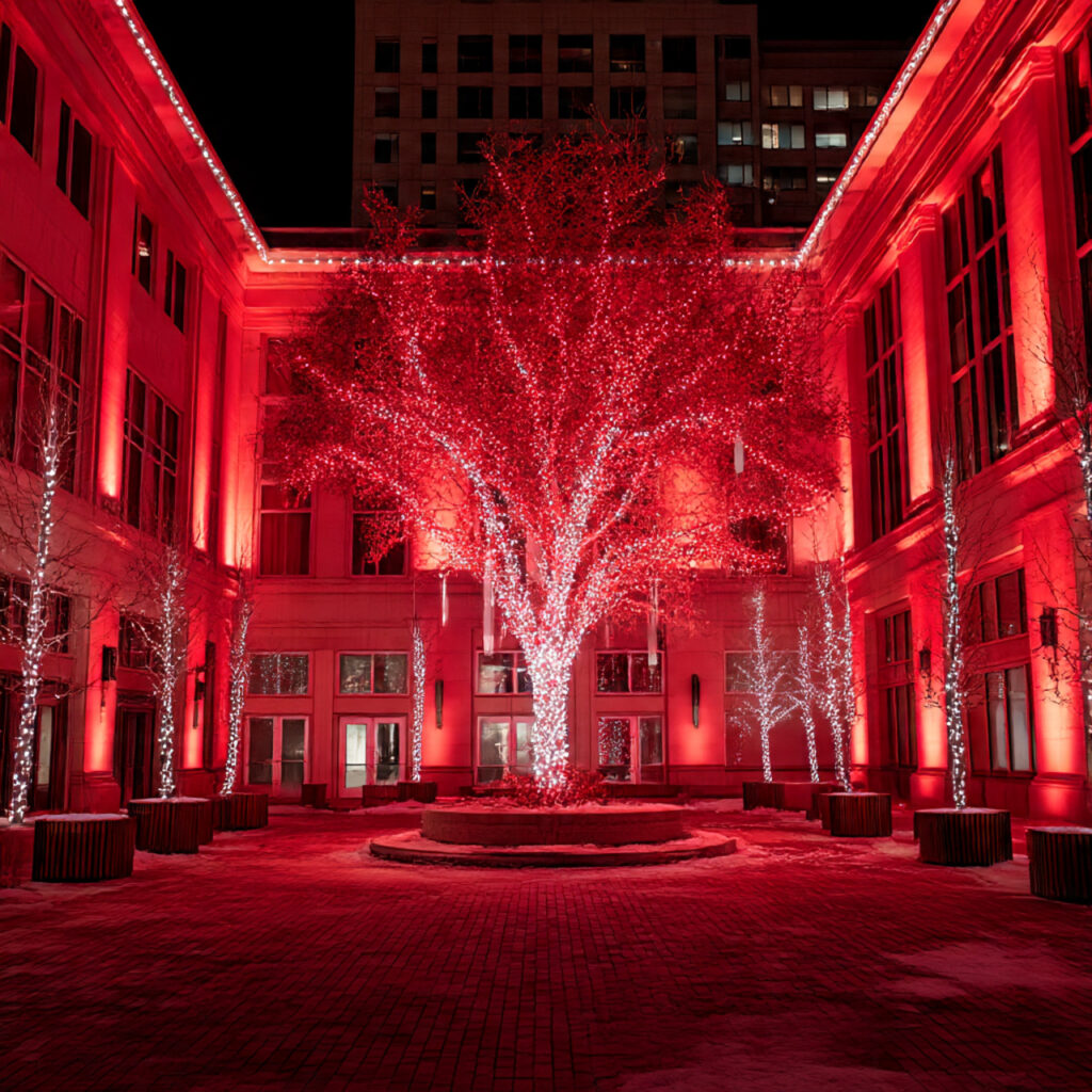 Red and White Christmas Lights for Elegant Holiday Decor 21 Red and White Lighting for Commercial Displays