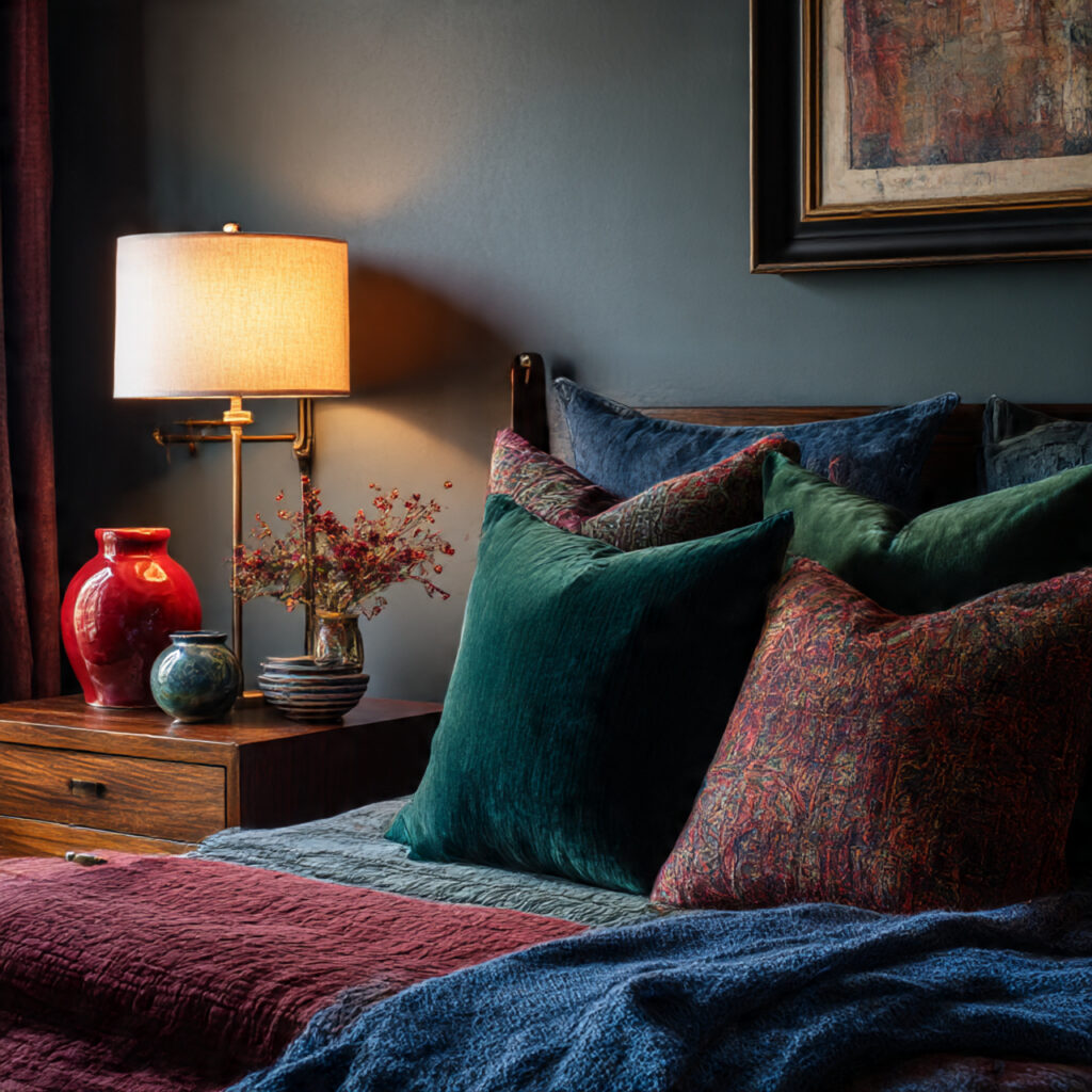 Complete Blog Post Draft: Cozy Moody Bedroom Design 15 Rich Jewel Tones Palette