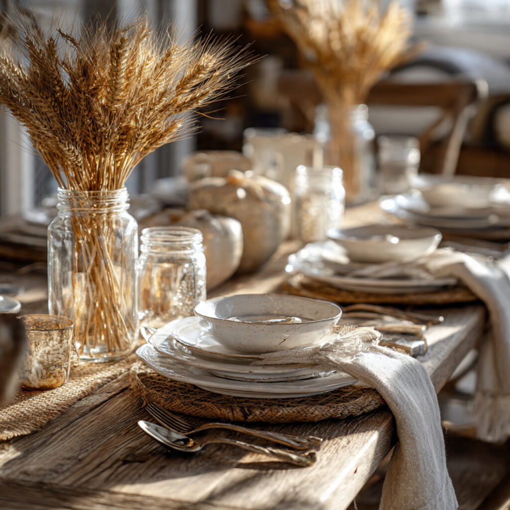 Rustic Farmhouse Table Settings