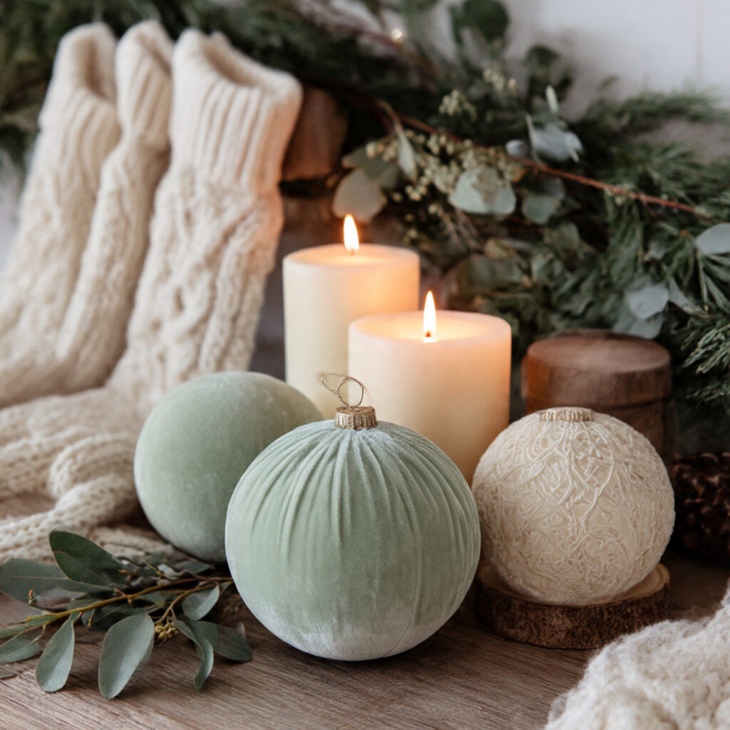 Sage Green and Cream Christmas Palettes