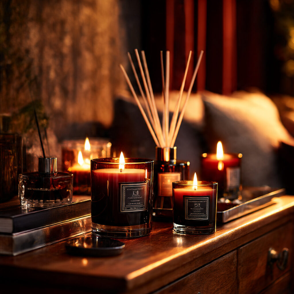 Complete Blog Post Draft: Cozy Moody Bedroom Design 7 Scented Candles and Diffusers