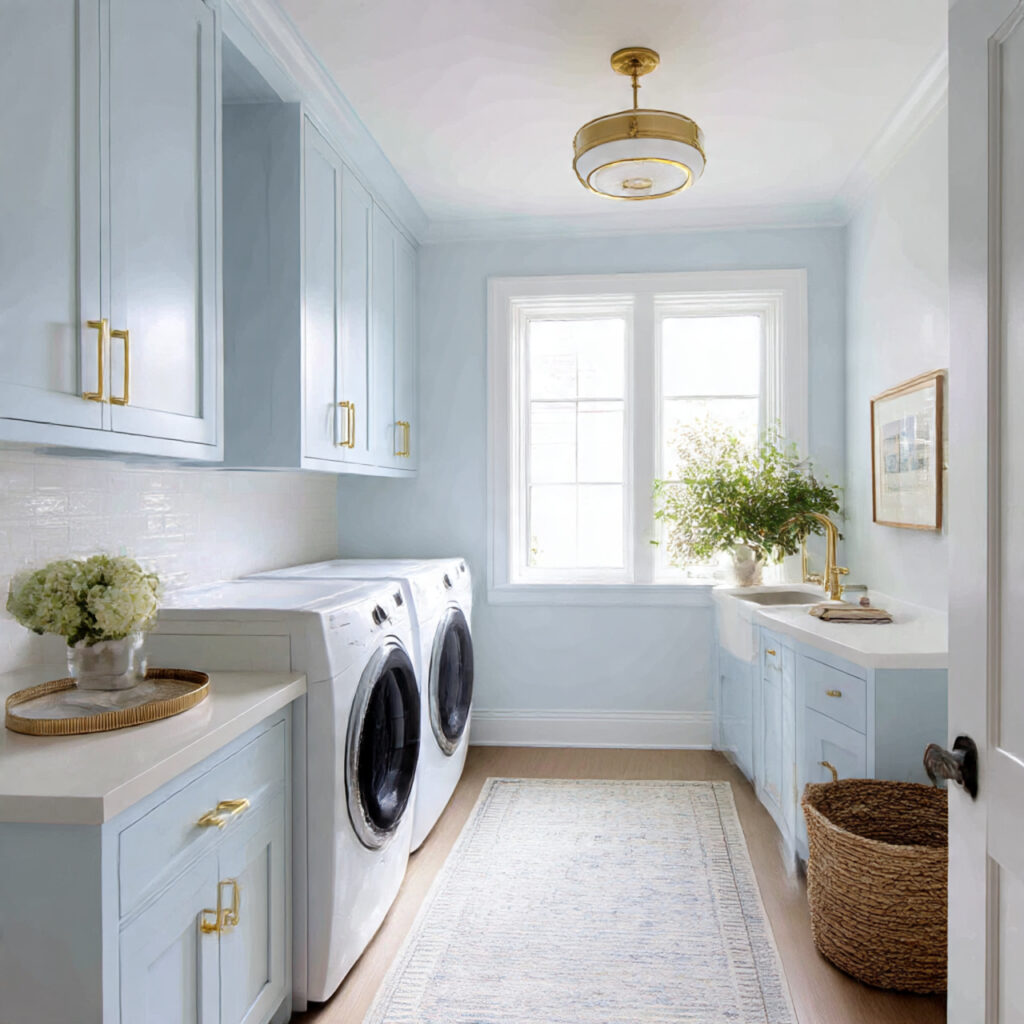 26 Smart Laundry Room Makeover Ideas for Any Budget 8 Selecting the Perfect Paint Color Palette