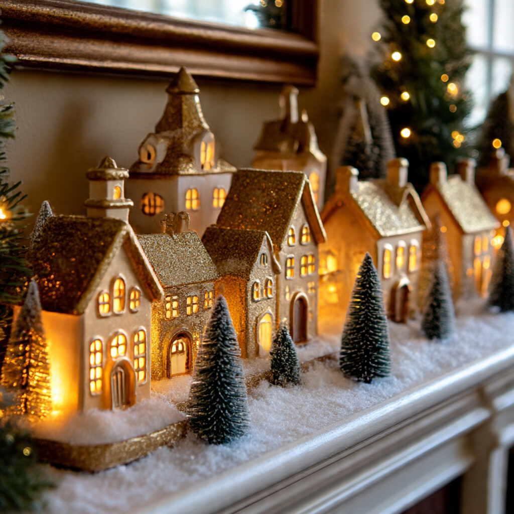 How to Decorate a Gold Christmas Tree Like a Pro 12 Setting Up a Gold Themed Christmas Village