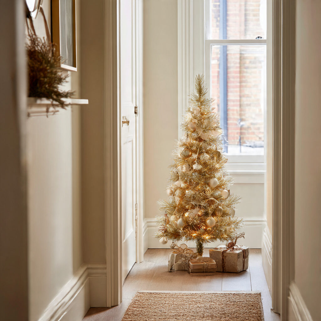 How to Decorate a Gold Christmas Tree Like a Pro 8 Slim Gold Christmas Tree for Small Spaces