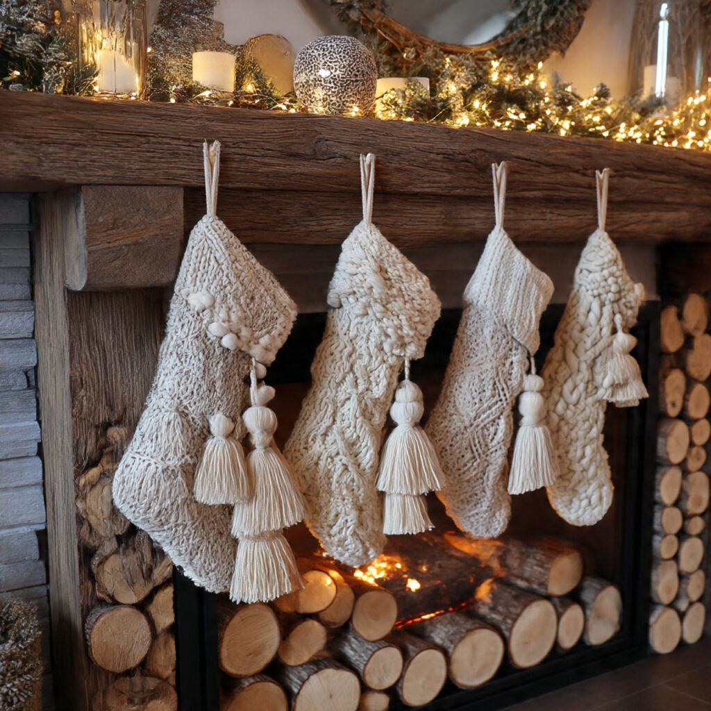 Tassel Stockings for the Mantel 1