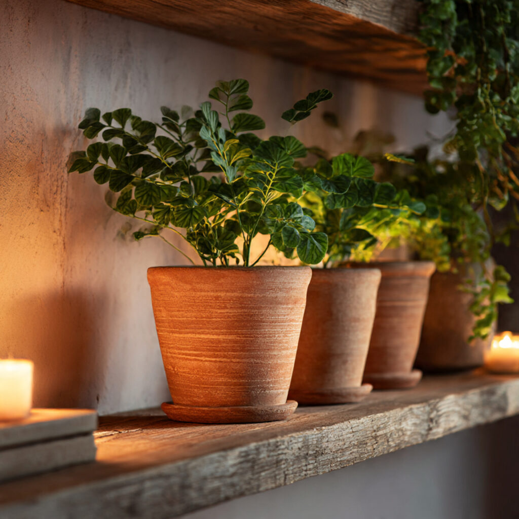 Terracotta pots for plants