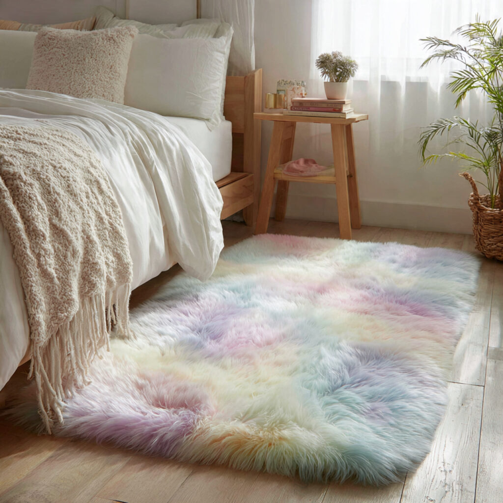 Textured Faux Fur Rugs