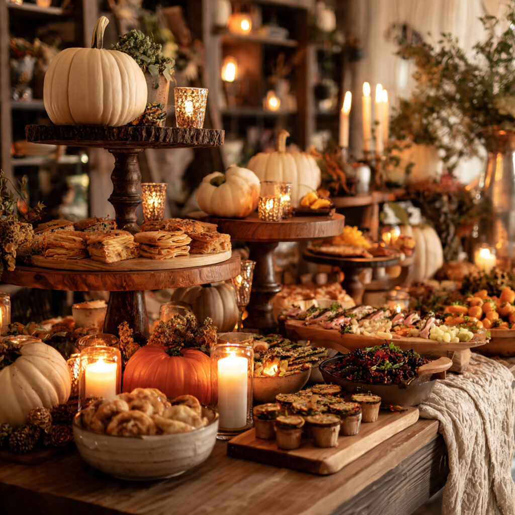 Thanksgiving Buffet Table Styling