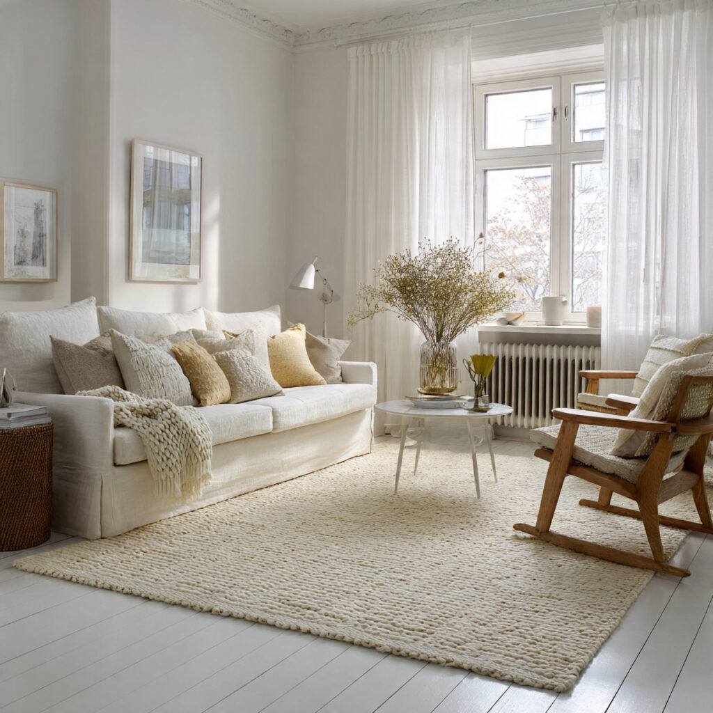 27 Genius White Living Room Ideas for Cozy, Chic Spaces 4 The Best Rugs for White Floors