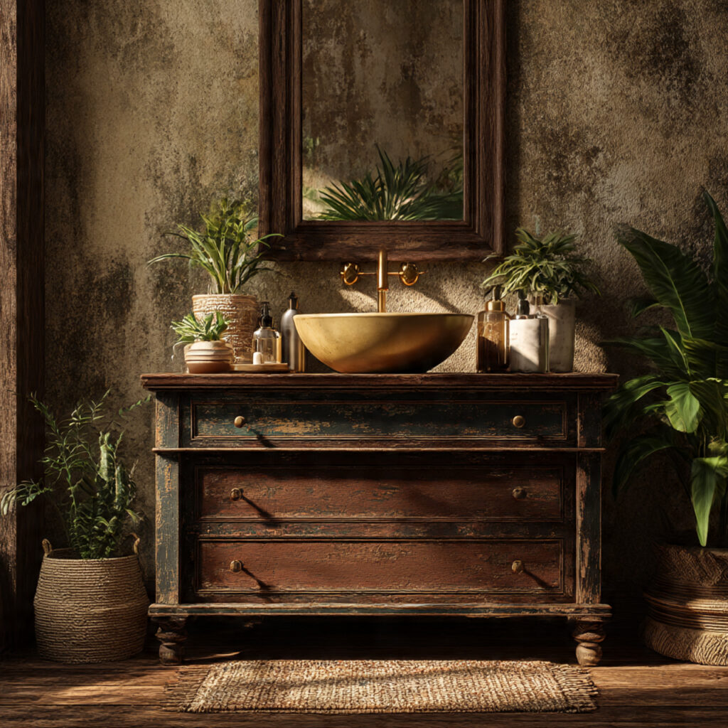 Upcycled furniture vanity