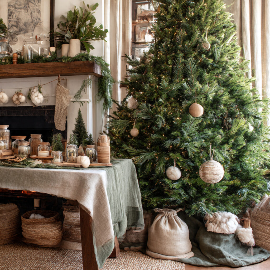 Using Natural Materials like Wood and Linen