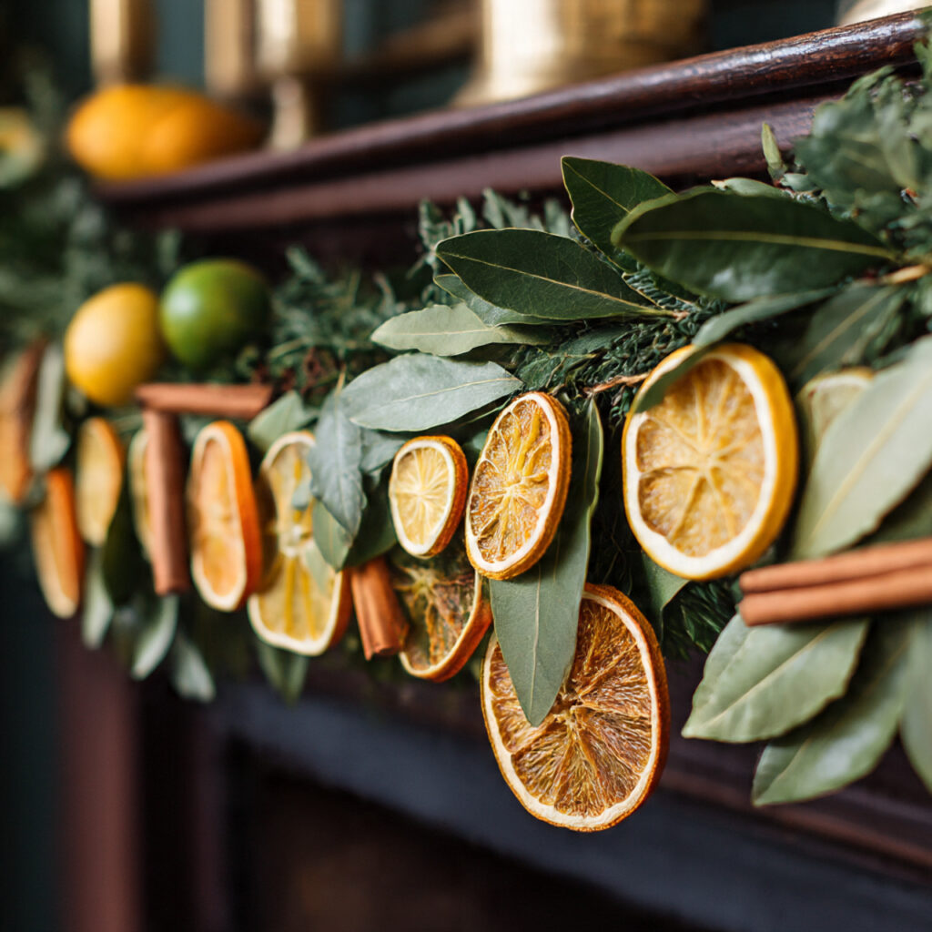 Utilizing Dried Fruit and Spice Garlands