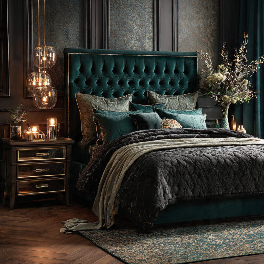 27 Best Bedroom Headboard Ideas for Every Style 6 Velvet Headboard Luxury Ideas