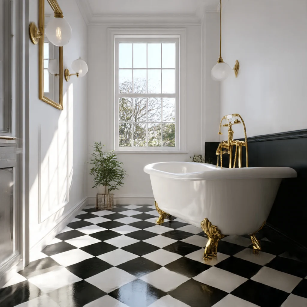 Vintage Checkerboard Floors